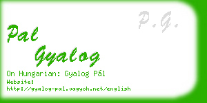 pal gyalog business card
